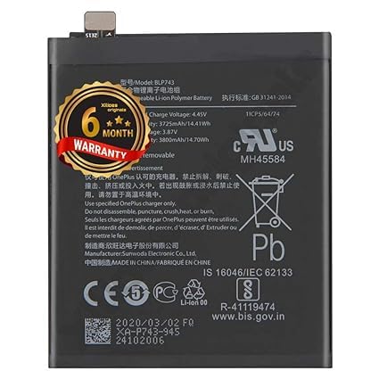 Image of BLP743 Battery for OnePlus 7T HD1900 HD1901 HD1903 HD190 HD1907 Battery with 6 Month Warranty***** (R47)