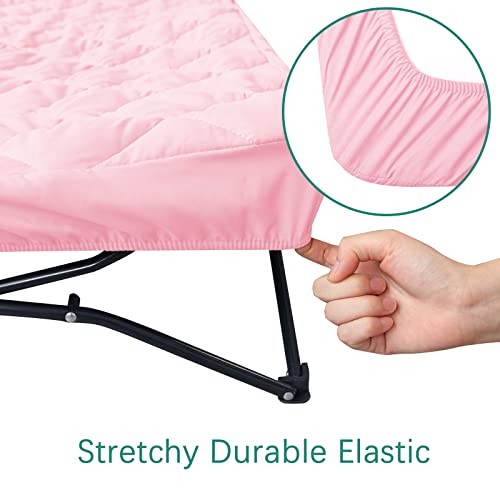 Sheet For Regalo My Cot Portable Toddler Bed, Joovy Travel Cot (Sheet Only, Bed Not Included), Soft Padded Cover, Pink #TOP2