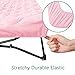 Sheet for Regalo My Cot Portable Toddler Bed, Joovy Travel Cot (Sheet Only, Bed not Included), Quilted Soft Padded Cover, Pink, 48''×24.5''