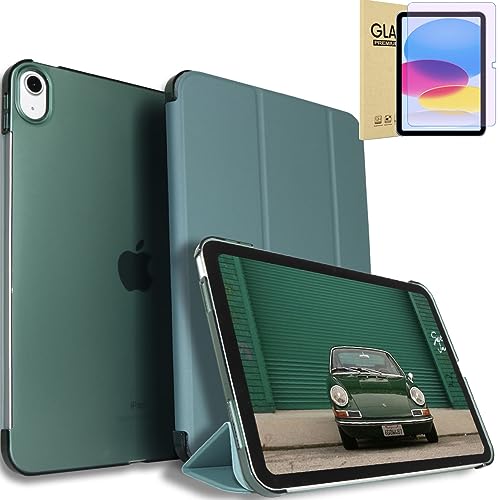 Apple iPad 64GB本体 グリーン 保護フィルム.カバー付き iPad ブルーライトカットガラスフィルムセット ipad 第789世代