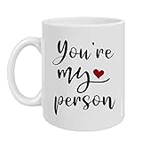 Greatingreat You're My Person Coffee Mug for Best Friend Woman, Boyfriend,Best Friends Female, Sister - Cute Coffee Cup Gift Ideas for Bestfriend, BFF, Sisters - You‘re My Person Gifts