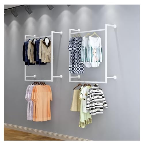 Rangement de placard mural double barre pour l'organisation des vêtements