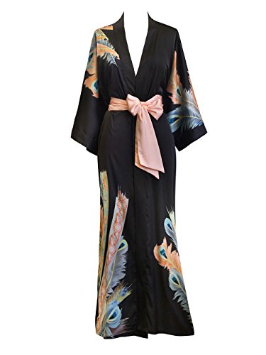 OLDSHANGHAI Luxury Floral Kimono Robe for Women