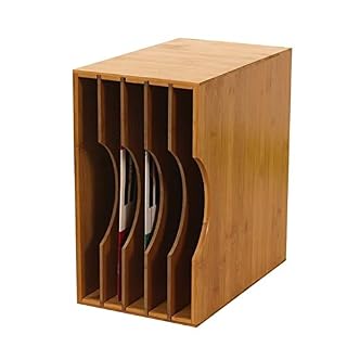 Vinyl Record Holder, Retro LP Record CD Disque Vinyle Boîte de Rangement, Bamboo 12 Pouces Disques Vinyle Rack de… - Les Beatles, Paul McCartney, John Lennon, RIngo Starr, George Harrison