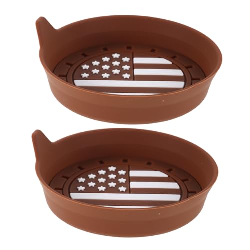 DECHOUS Silicone Coasters American Flag Design 2pcs Non-Slip Cup Insulating Pad Accessories