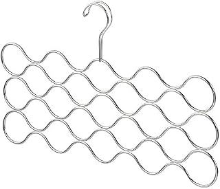 iDesign Classico Wave Scarf Hanger, No Snag Storage for Scarves, Ties, Belts, Shawls