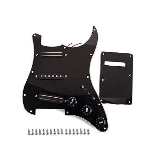 Pickguards pré-câblés SSS à double rail pour guitare électrique Alnicov 11 trous