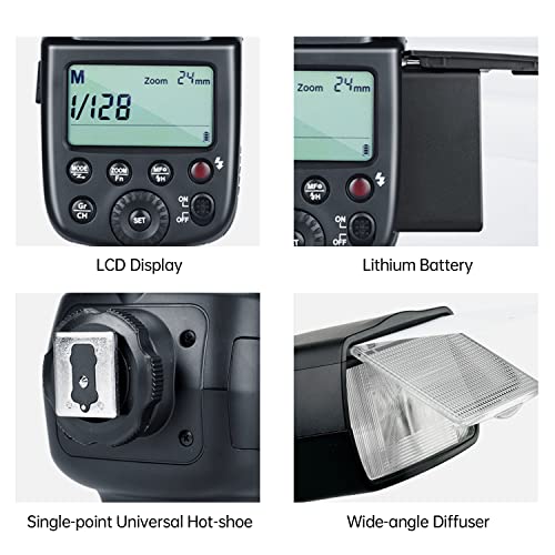 Godox V850Ii Gn60 2.4G 1/8000S High-Speed Sync Camera Flash With 2000Mah Li-Ion Battery，1.5S Recycle Time Compatible For Canon,Nikon,Pentax,Olympus,Fuji, Etc. For Wedding Portrait Studio Photography #TOP5