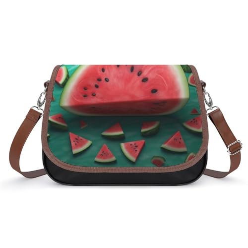 Sac à bandoulière en cuir PU pour femme grand format Dream Watermelon