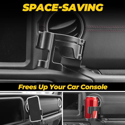 Portavasos y soporte para teléfono Jeep Wrangler JL 2018-2025 miniatura 3