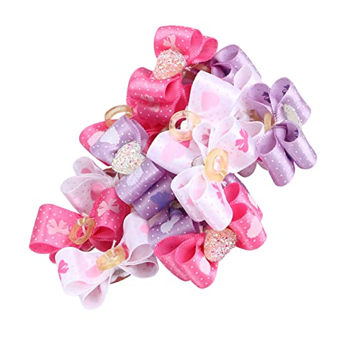 Yctze 15Pcs Multicolor Pet Hair Bowknots