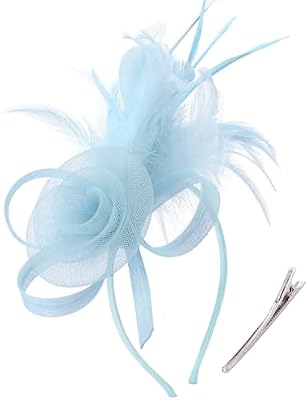 DRESHOW Vintage 50s Tulle Fascinator Hats for Women – Tea Party, Cocktail, Wedding, Church & Derby H...