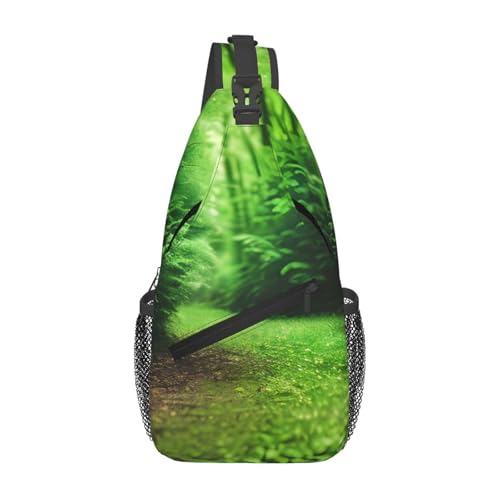 Sac à dos croisé pour homme randonnée quotidienne sans douleur Green NaturePrint