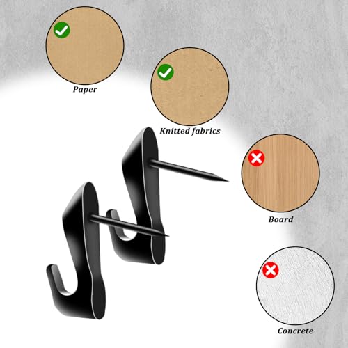 10 ganchos para quadro de avisos, gancho de parede resistente para painel de tecido, clipes de pared