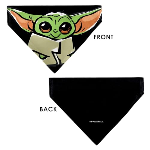 Bandana Star Wars para animais de estimação Star Wars Grogu Baby Yoda Sorrindo Impressão Pintura Pre
