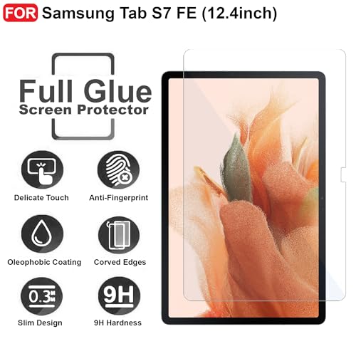 Image of CEDO Samsung Tab S7 Fe (12.4 inch) Tempered Glass | Screen Protector Clear Tempered Glass for Samsung Tab S7 Fe (12.4 inch)