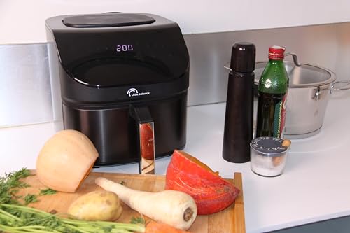 LITTLE BALANCE 8704 Crousty Light XL, Fritteuse ohne Öl, Air Fryer, 10 voreingestellte Programme, 7 Liter für 6 Personen, 1600 W, Schwarz – Bild 5