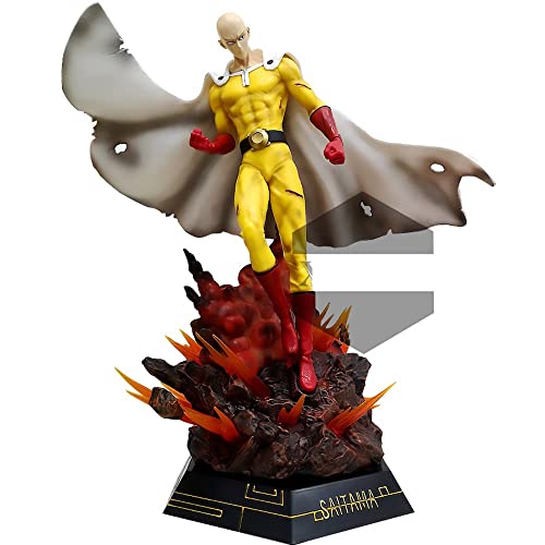 Yanshangqi 43cm Anime Figure One Punch Man Saitama Sensei PVC Action Figure Sammeln Modell Spielzeug Kinder Geschenke - 16,9 Zoll Cover