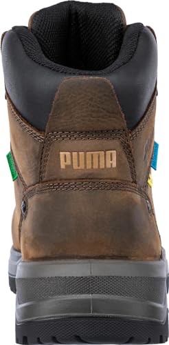 PUMA Men's Granite 6" Metatarsal Guard Composite Toe Fashion Boot, Brown, 8.54