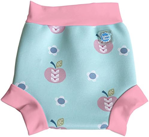 Happy Nappy HNADS Baby and Toddler Reusable Swim Diaper, Apple Daisy, Small 0-4 Months