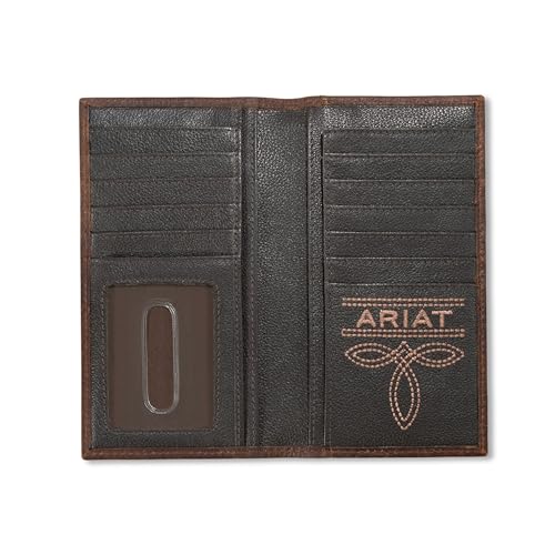 ARIAT Men's Bug Stitch Rodeo Wallet with Embossed Patch2