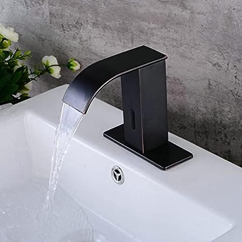 Mitigeur cascade automatique noir mat de qualité supérieure pour vasque