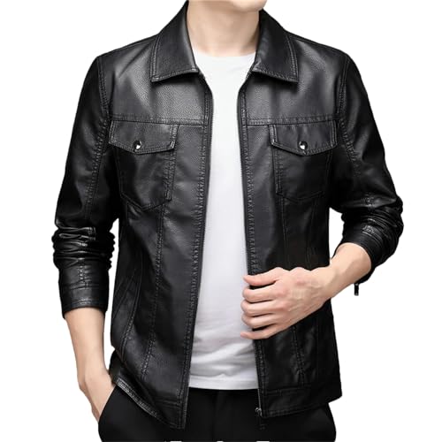 Blazer d'affaires homme anti-plis : restez impeccable en veste cuir PU manches longues