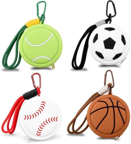Silicone Sports Keychain Coin Purse Tennis Baseball Basketball Soccer image 2