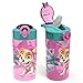 Zak Designs Cubierta de plástico resistente para niños y bucle de transporte integrado, diseño de botella de agua a prueba de fugas para viajes, 16 onzas, Paw Patrol Skye