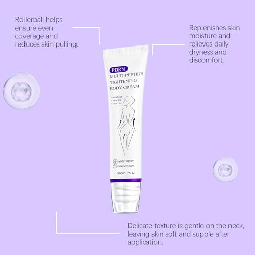 Krem do ciała z wieloma peptydami PDRN, Tri-Lift Peptyd Complex Cream, ujędrniający krem do ciała po operacji bariatrycznej, Krem na szyję z rolką, Krem (6szt.)