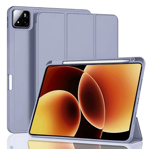 Image of ProElite Cover for Xiaomi Mi Pad 8 /Pad 8 Pro 11.2 inch Cover, Soft Flexible Flip Case Cover with Pen Holder for Xiaomi Mi Pad 8 /Pad 8 Pro 11.2 inch, Support Auto Sleep Wake, [Recoil Series] - Lavender