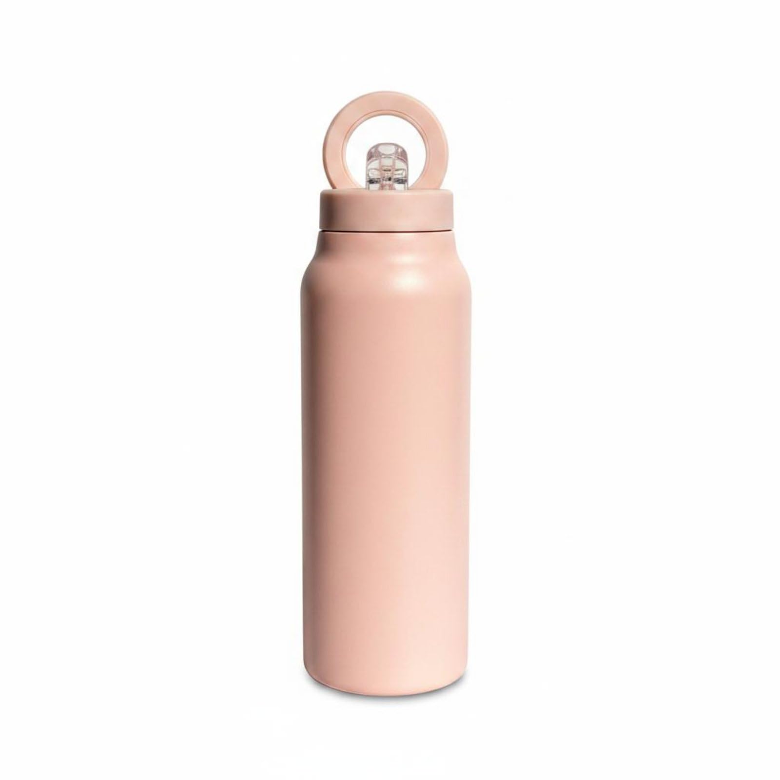 Bike Water Bottle Large Capacity Stainless Steel Straw Bottle Leak Proof for Cyclists, Outdoor, Pink-image-45