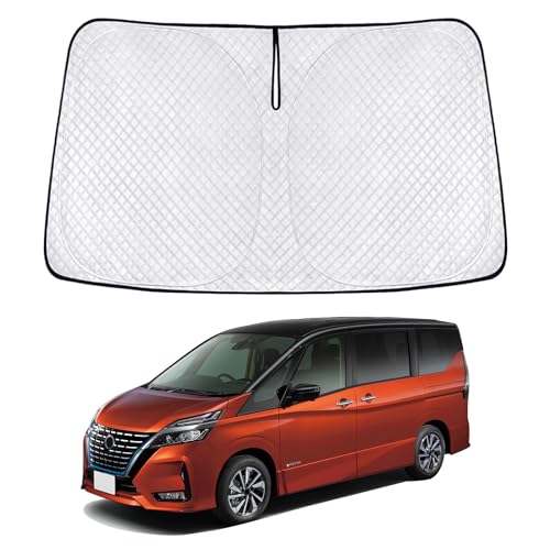 新型 セレナ C27 サンシェード SERENA c27 車種専用 フロントガラス用 サンシェード カーシェード シェードカーテン UVカット 日よけ 遮光 断熱 マルチサンシェード 紫外線カット 高密度生地 日差し 折り畳み式 車中泊 プライバシー保護