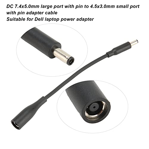 Conector de 7,4 x 5,0 mm a 4,5 x 3,0 mm con clavija reforzada y cable de alimentación de repuesto 4