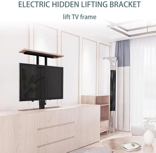 Motorized TV Lift Bracket, Adjustable Electric Mount for Hidden Cabinet Installation, Supports Up to 132lbs, Secure & Space-Saving Design for Flat Screen TVs