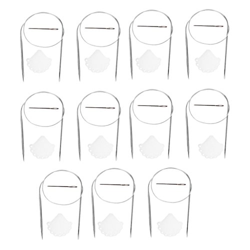 11 Pezzi Ferri da Maglia Circolari in Acciaio Inox...