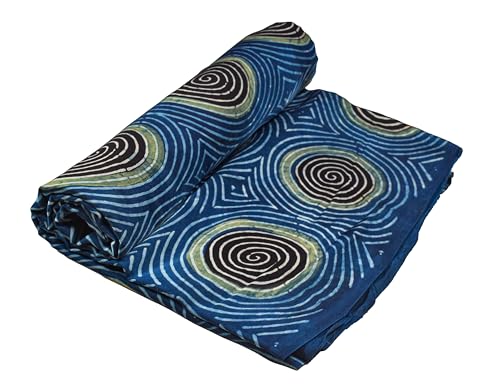 Image of Ethnics of Kutch Womens's Ajrakh Modal Silk Natural Dye Hand Block Print Unstitched Kurta Fabric
