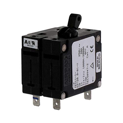 Sensata/Airpax, Ieg11-1-62-20.0-01-V, Circuit Breaker Hydraulic Magnetic 2Pole 20A #TOP2