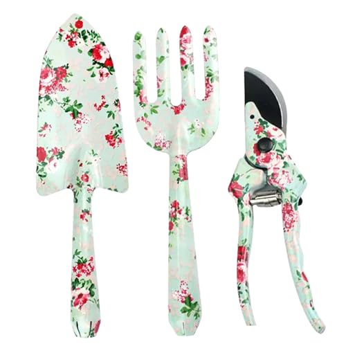 Set de herramientas de jardín para mujer 3 piezas miniatura 1