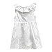 Abalaco Girl Cotton Backless Breathable Sleeveless Tutu Daily Wear Princess Dress, White, (3-4 Years)