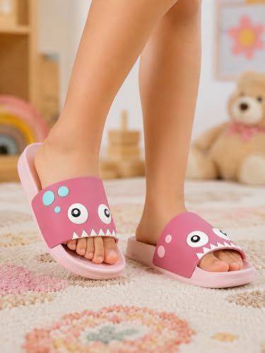 Image of URJO Kids's Sliders /Slippers Lightweight Super Flexible Arch Support Durable Anti Skid & Stylish Dailywear Sliders /Slippers for Boy's & Girl's