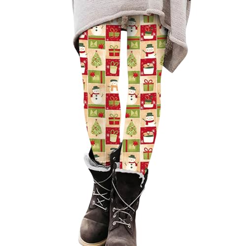 Bauzuoyo Leggings de Navidad para mujer, opacos, diseño de reno, sin costuras, cintura alta, pantalones de yoga, push up, pantalones deportivos, mallas de Navidad, pantalones ajustados para el tiempo