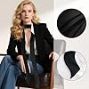 Xqzbmt Neck Scarf for Women - Versatile Black Skinny Thin Neck Long Scarf & Satin-Like Womens Dress Belt,Headband,Bag Scarves, Ideal for Dresses, Parties Styling & Daily Formal Wear #2