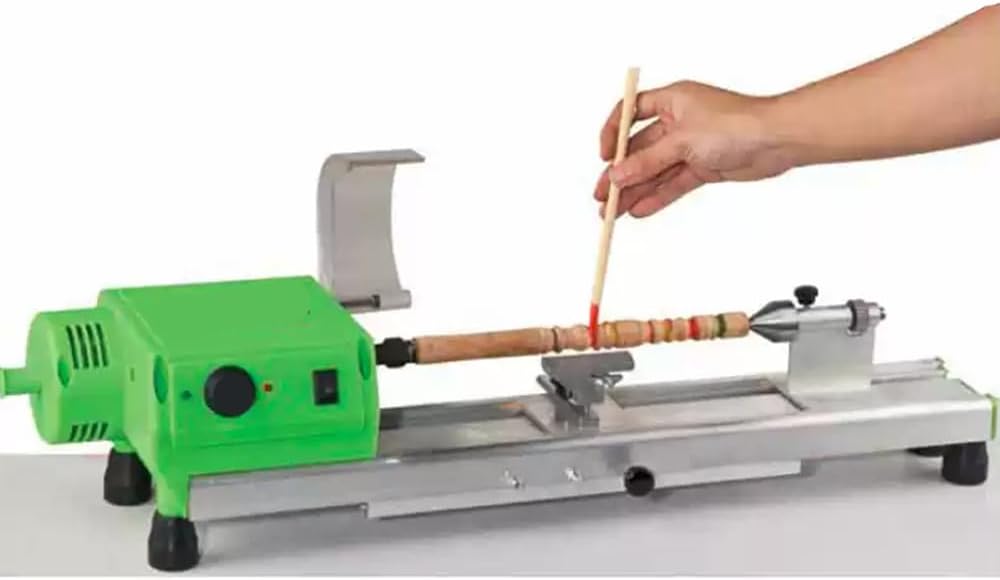 Variable Speed Mini Benchtop Wood Lathe for DIY Wood Bead Turning Craft