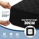 YSTELLAA Matratzenschoner Wasserdicht 160x200cm, Weiche Matratzenbezug Atmungsaktive, Mattress Protector Anti-Milben, Matratzenschutz Für Matratzen Topper Bis 30cm, Schwarz