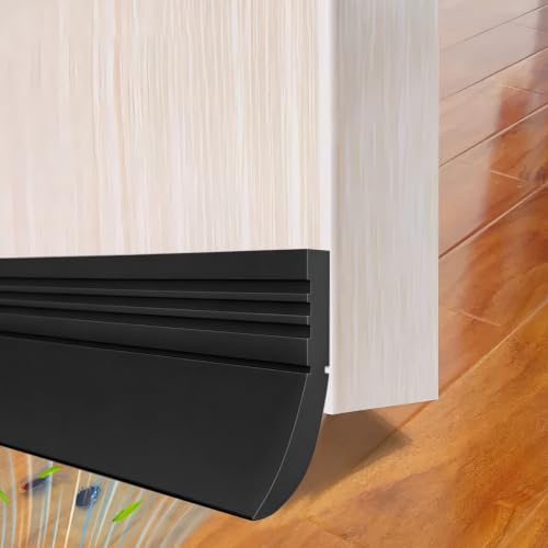 Burlete para puertas con junta de doble sellado, Negro