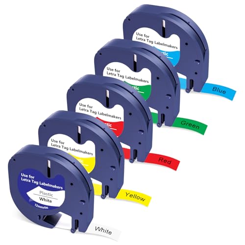 Rubans LetraTag DYMO plastique pour remplacer vos étiquettes usées et trier