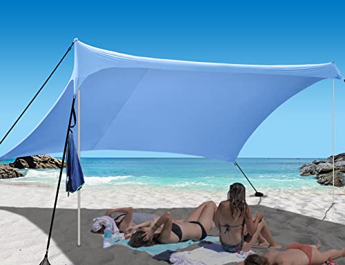 Easierhike Beach Shade: Windproof Design & UPF50+ Sun Protection for Portable Family Camping