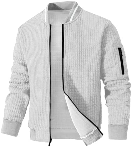 SAVKOOV Men's Bomber Jacket, Lightweight, Casual Varsity Style