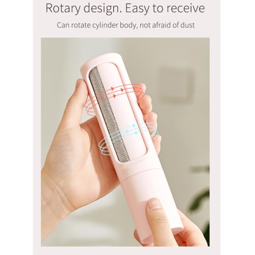 Image of Pet Hair Remover Lint Roller, Reusable Roller for Clothes, Sofas, and Furniture, Efficient Lint Roller Brush for Dogs and Cats Hair Removal, Easy to Clean, Portable by ALQMIA (Pink)